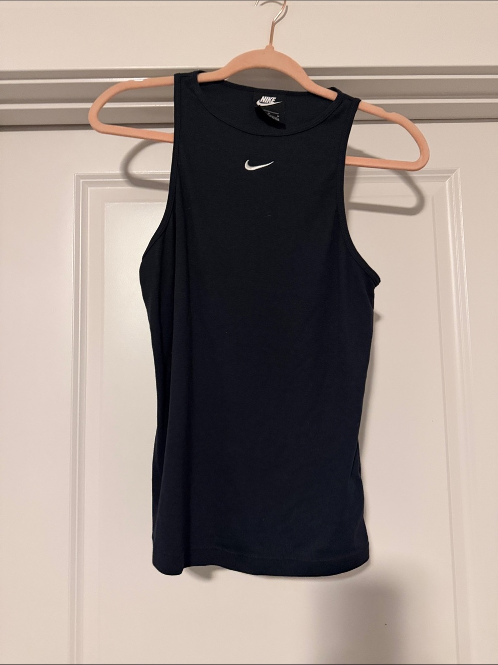 Nike Black Athletic Tank with White Swoosh